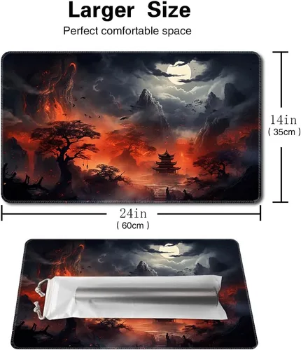 Miniatura 2 de MTG - Tapete de juego tamaño 24 x 14 pulgadas, bolsas de almacenamiento antideslizantes, ideal para entusiastas de los juegos de cartas, tapete
