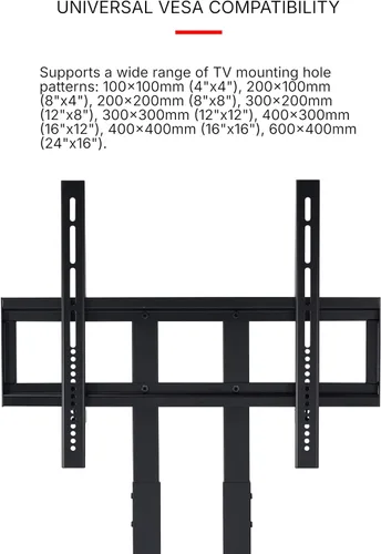 Miniatura 5 de Proman Porducts ST17176 Marco - Soporte para TV de hasta 86 pulgadas, altura ajustable y estantería, color negro