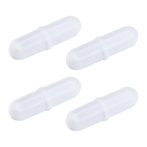 Miniatura 12 de MECCANIXITY Varilla mezcladora magnética de 1.575 in (1.57 pulgadas) con forma de anillo PTFE revestimiento imán blanco para laboratorio paquete de 4