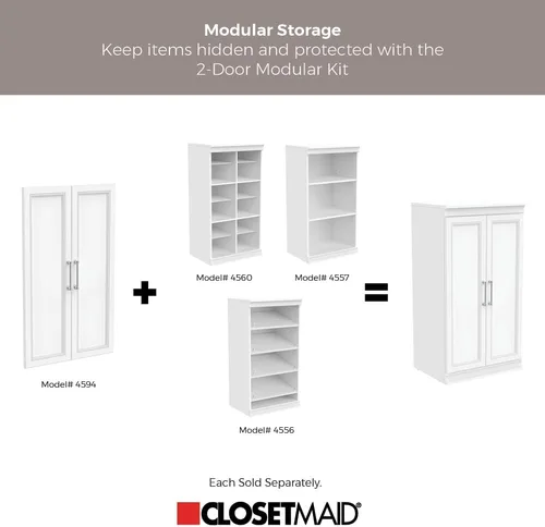 Miniatura 7 de ClosetMaid - Unidad de almacenamiento modular apilable de 3 estantes, color arena