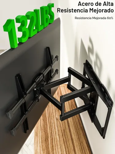 Miniatura 3 de USX Mount Soporte de pared para TV de movimiento completo para televisores de 37 a 82 pulgadas, soporte de pared giratorio e inclinable para TV
