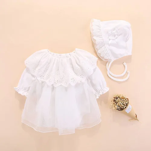 Miniatura 2 de Vestido de bebé para niña, de luna completa, de princesa, para primer cumpleaños, color rojo, de manga larga
