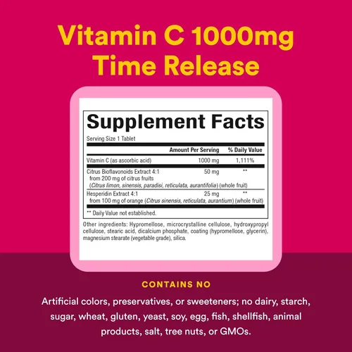 Miniatura 4 de Natural Factors - Vitamina C 1000mg liberación temporal, potente protección antioxidante, 90 tabletas