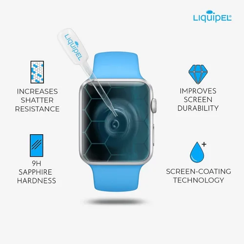 Miniatura 5 de Protector de pantalla de vidrio líquido Apple Watch 9H dureza universal para relojes y wearables con un plan de protección de $150 "You Break It, We