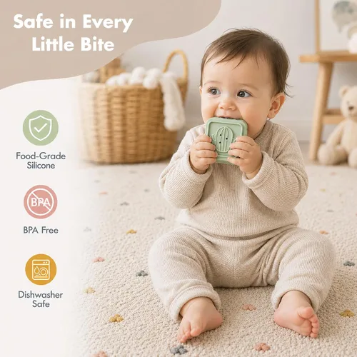 Miniatura 3 de Tazas Apilables para Bebés, Juguetes de Apilar de Silicona, Torre Educativa de Construcción para Bebés 6M+, Bloques de Construcción Blandos