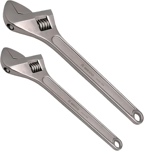 Miniatura 18 de WEDO Llave inglesa ajustable de acero inoxidable, anticorrosión, alta resistencia, mandíbulas fresadas de precisión para una máxima potencia