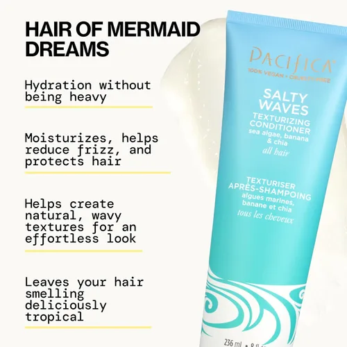 Miniatura 5 de Pacifica Beauty Salty Waves - Champú texturizante + acondicionador texturizante Para todo tipo de cabello Cabello de playa perfecto y sin