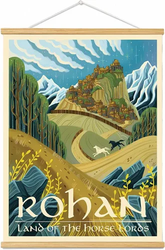 Miniatura 14 de Meksular Impresiones artísticas de pared de paisaje de la Tierra Media, pintura en lienzo, carteles de fantasía, imágenes de pared, para regalo