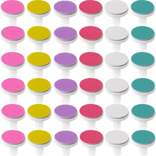 NSBELL 36 almohadillas de lima de uñas para bebé, almohadillas de repuesto para recortadora de uñas, cabezales eléctricos de rectificado de uñas