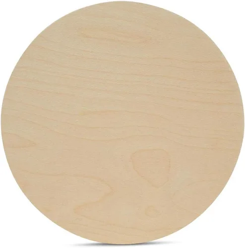 Círculos de madera de 16 pulgadas, 1/4 pulgadas de grosor, discos de madera contrachapada de abedul, paquete de 5 círculos de madera sin terminar