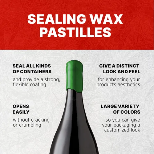 Miniatura 3 de Blended Waxes, Inc. - Cera de sellado de botellas, cuentas de sello de cera de pastilla para sellado de botellas de vino, cerveza y licor, sella