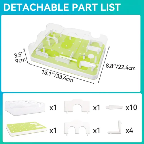 Miniatura 8 de ALL FOR PAWS Comedero interactivo para rompecabezas para gatos, alimentador lento y dispensador de golosinas en forma de mariposa, juguete