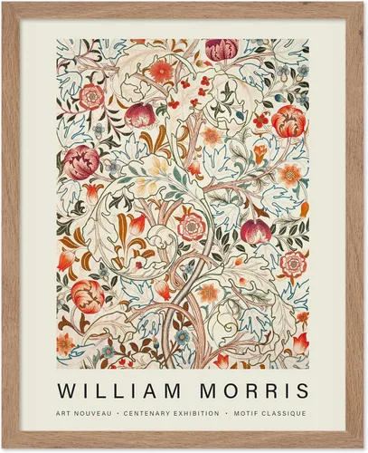 Miniatura 35 de Poster Master Póster vintage de William Morris, estampado de patrón retro de Santiago, arte de flores, arte de patrón textil, regalo para hombres