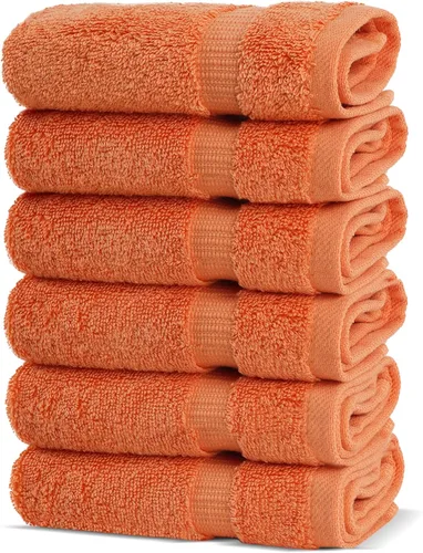 Miniatura 67 de Chakir Turkish Linens - Toallas turcas de alta calidad 100% algodón para baño, 13 x 13 pulgadas (6 toallas pequeñas, aguamarina)