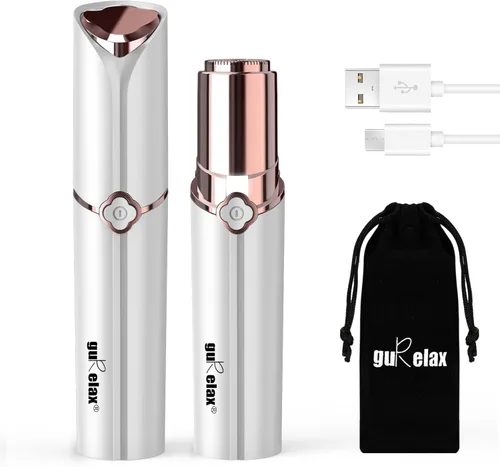 Miniatura 12 de Depilación facial para mujeres, removedor de vello facial eléctrico sin dolor para cara, labios, barbilla con 2 cabezales de repuesto Púrpura+2