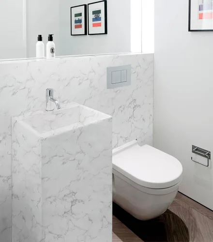 Miniatura 7 de Papel de contacto de mármol gris y blanco, papel tapiz autoadhesivo de mármol brillante, impermeable, papel de pared extraíble para decoración