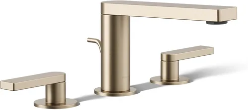 Kohler 73060-4-BV Composed Grifo de lavabo de baño con manijas de palanca, 1.2 gpm, bronce cepillado vibrante Bronce pulido vibrante