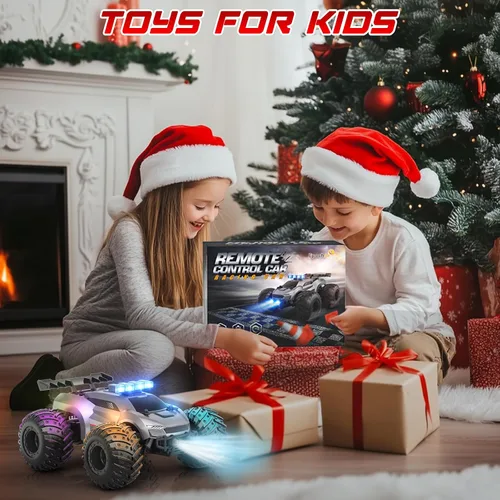 Miniatura 7 de Coche de Control Remoto EpochAir - 20km/h 1:18 Coches RC de Alta Velocidad Todo Terreno con Luz Roja Trasera y Faros y Linternas, 2.4GHz Coche