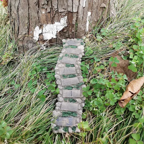 Miniatura 7 de Camino en miniatura, camino de piedra, mini camino para jardín de hadas, camino de resina, adornos de casa de muñecas