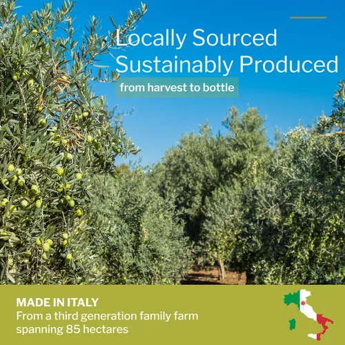 Miniatura 3 de 100% AOVE Aceite de oliva orgánico italiano extra virgen prensado en frío Cosecha temprana muy alta rica en polifenoles de la Toscana Aceite
