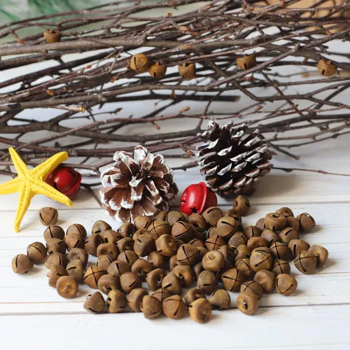 Miniatura 5 de Campanas de Cascabel Minirústicas de País, Campanas de Navidad, para Hacer Coronas, Campanas de Manualidades, Campanas para el Hogar y Decoración