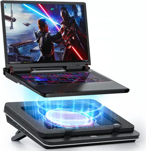 Miniatura 9 de IETS Almohadilla de refrigeración para laptop GT600 RGB equipada con turboventilador gigante (5.5 pulgadas de diámetro), espuma sellada para V2