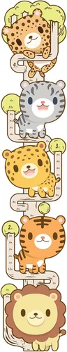 Miniatura 20 de Oliver's Labels Tabla de crecimiento para niños - Bonita calcomanía de pared personalizada - Regla para tamaño infantil - Calcomanía de medición