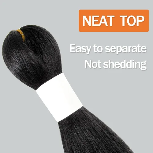 Miniatura 3 de Cabello trenzado preestirado de 10 pulgadas, 4 paquetes, extensiones de cabello corto para trenzas, cabello sintético preestirado #1 (negro azabache)