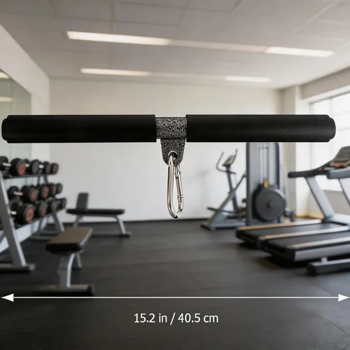 Miniatura 4 de Barra recta de bricolaje, barra de tracción de bíceps con empuñaduras suaves para la máquina de peso, barra recta para entrenamiento de gimnasio