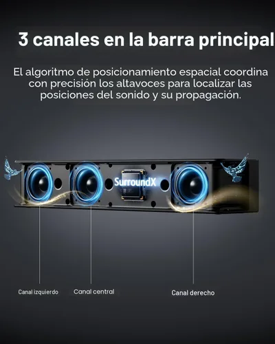 Miniatura 3 de ULTIMEA Sistema de sonido envolvente 7.1 para TV con Dolby Atmos, barra de sonido de 460 W para TV con subwoofer de 6.5 pulgadas, control por