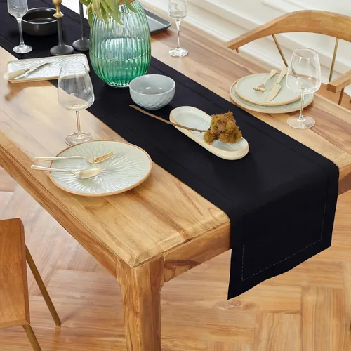 Miniatura 10 de Solino Home Camino de mesa de lino natural de 72 pulgadas de largo, 100% lino puro con vainica, peso medio, 14 x 72 pulgadas para cómoda, comedor