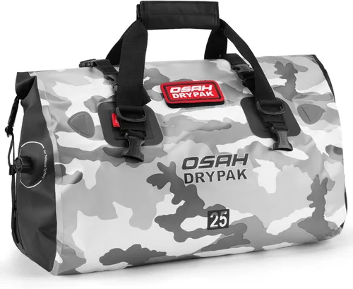 Miniatura 36 de OSAH DRYPAK Bolsa de lona impermeable – Bolsa seca para motocicleta con gran espacio de almacenamiento, bolsas de equipaje impermeables con bolsillo