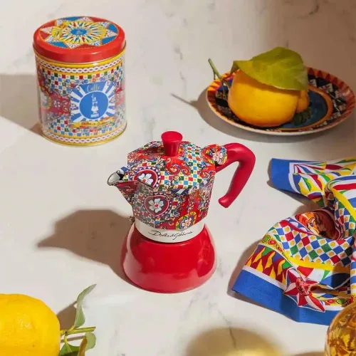 Miniatura 6 de Bialetti Dolce & Gabbana MOKA INDUCTION 4 tazas, seguro para inducción y fuego abierto (máquina de café, máquina de café espresso, Makinetta)