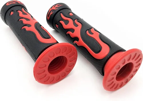 Miniatura 2 de XH4067-RED-22 ATV Watercrafts Flame Gel Style Grips Red Quad (7/8 pulgadas en ambos lados)