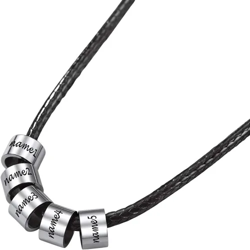 Miniatura 23 de PROSTEEL Collar de cuero impermeable para hombre, 0.079 in/0.118 in, 16 a 30 pulgadas, con cierre de acero inoxidable, cadena de bricolaje
