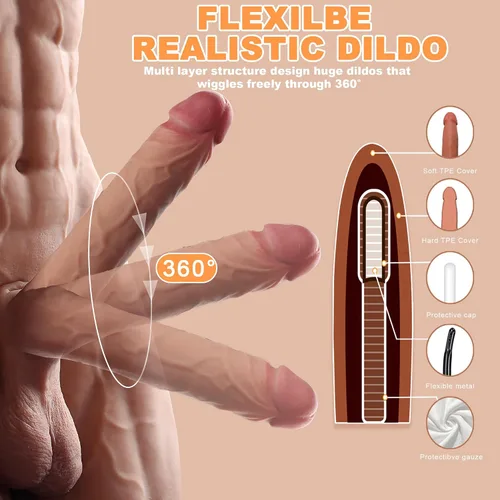 Miniatura 4 de Muñeca Sexual Masculina de Hombre Musculoso de 36 Libras para Mujeres con Consolador Enorme Flexible de 7.8 Pulgadas, Torso Masculino Musculoso