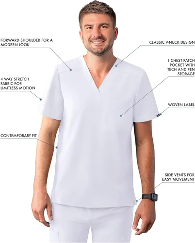 Miniatura 3 de Adar Addition Scrubs - Camiseta médica clásica con cuello en V