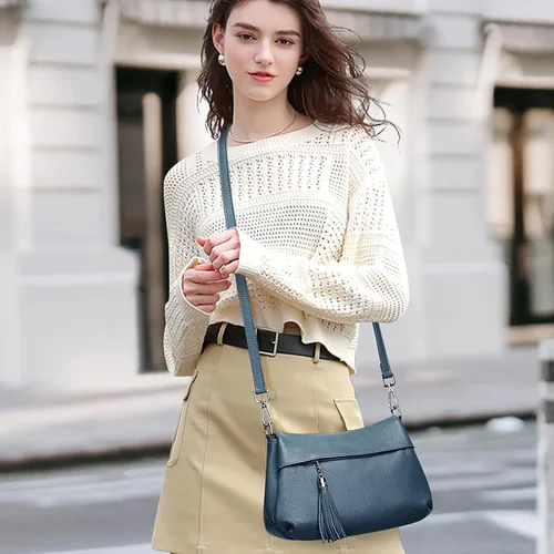 Miniatura 8 de Over Earth Bolsos de cuero para mujer, bolso de hombro pequeño Hobo para mujer