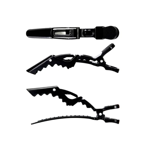 Miniatura 5 de 6 pinzas de plástico antideslizantes para el cabello, pinzas profesionales de peluquería para seccionar, pinzas de cocodrilo para cabello grueso
