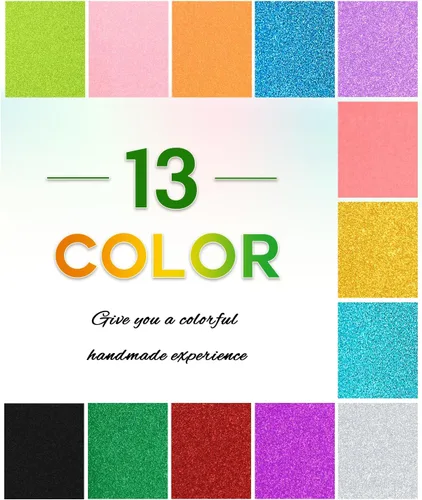 Miniatura 3 de Papel de cartulina con purpurina de 12 x 12 pulgadas, 92 libras, papel con purpurina de 92 libras, 60 hojas para álbumes de recortes, fabricación