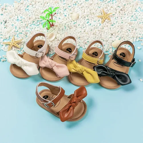 Miniatura 38 de Meckior Sandalias de verano con punta abierta y suave de piel sintética para bebés y niñas pequeñas