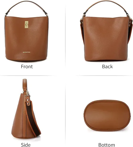 Miniatura 7 de BOSTANTEN - Bolsos de cuero al hombro tipo balde para mujer