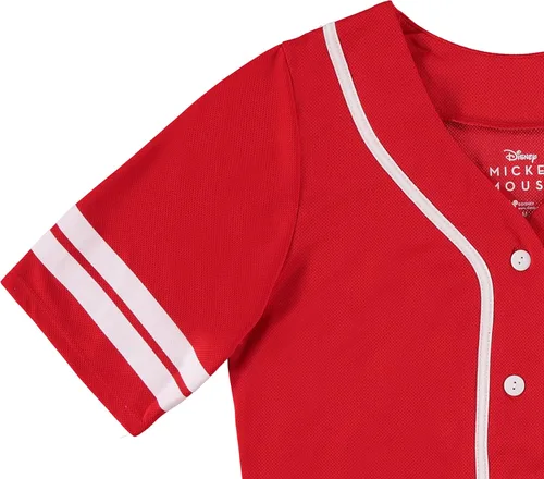 Miniatura 3 de Disney Camiseta de béisbol de Mickey Mouse con botones para mujer, diseño de Mickey y Minnie Mouse