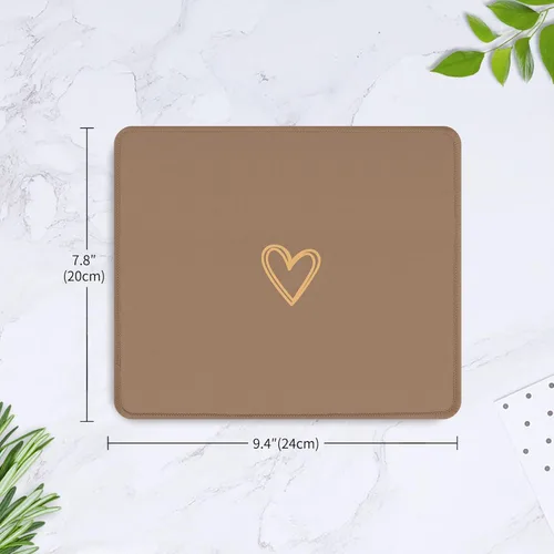 Miniatura 7 de Seorsok Alfombrilla de mouse cuadrada estética con forma de corazón, diseño personalizado para oficina y hogar, alfombrilla de mouse divertida