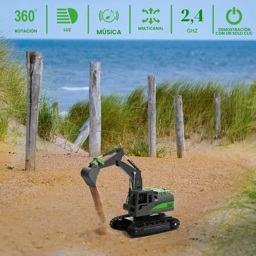 Miniatura 3 de IQKidz - Juguetes de excavadora con control remoto para niños de 4 a 7 años - Mejor regalo de cumpleaños para niños de 3, 5, 8, 9, 10+, vehículos