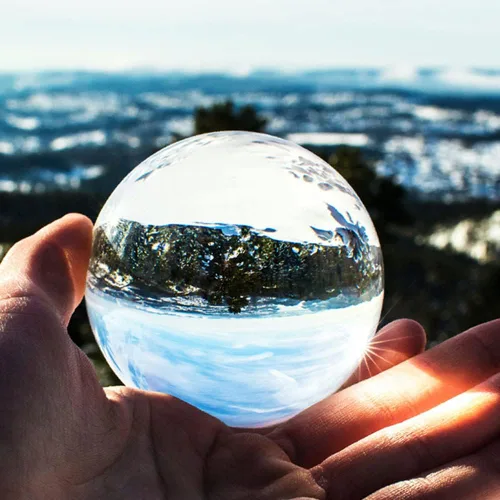 Miniatura 3 de Bola de cristal K9, bola de cristal transparente, esfera mágica para decoración, fotografía de lentes, meditación, adivinación de mirada, adorno