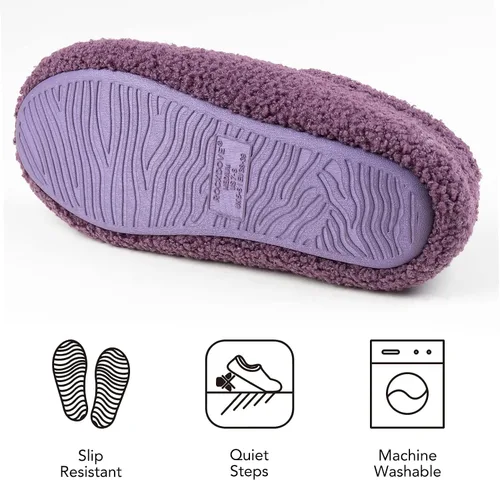 Miniatura 6 de RockDove - Pantuflas de vellón de estilo cerrado para mujer, ideales para interiores