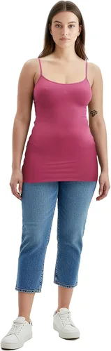 Miniatura 377 de Emmalise Camisola larga casual básica para mujer, con tirantes ajustables, top en capas