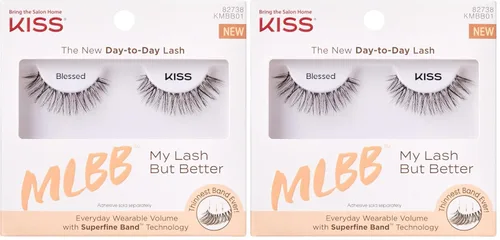 Miniatura 16 de KISS My Lash But Better, Pestañas Postizas, 'Tan Real', 12mm, Incluye 1 Par De Pestañas, Fácil De Aplicar, Racimos De Pestañas Reutilizables