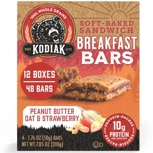 Miniatura 10 de Kodiak Cakes Barritas crujientes de granola Protien, chispas de chocolate, alto contenido de proteínas, 100% granos integrales, 12 cajas con 6